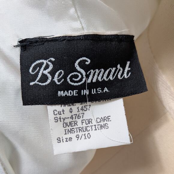 Vintage Prom Dress Maxi Gown 10 Silver White 90s Y2K Corset Fairy Princess Bride - Picture 10 of 11